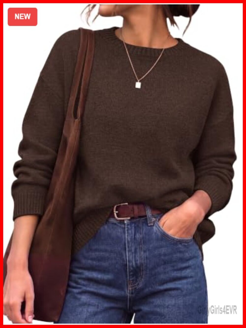 BTFBM Women's Oversized Crewneck Sweater Loose Fit Long Sleeve Pullover